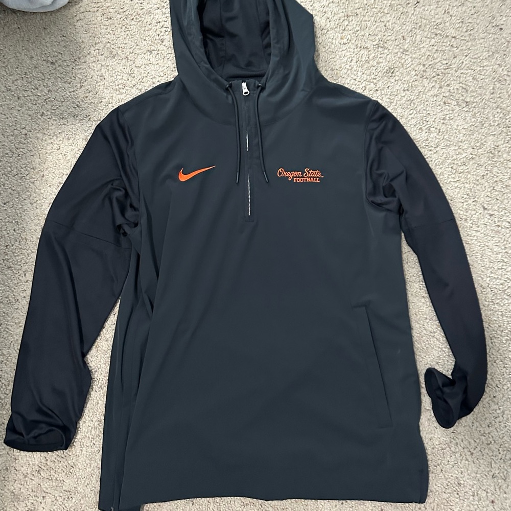 Nike Black and Orange Oregon State Beavers Hoodie